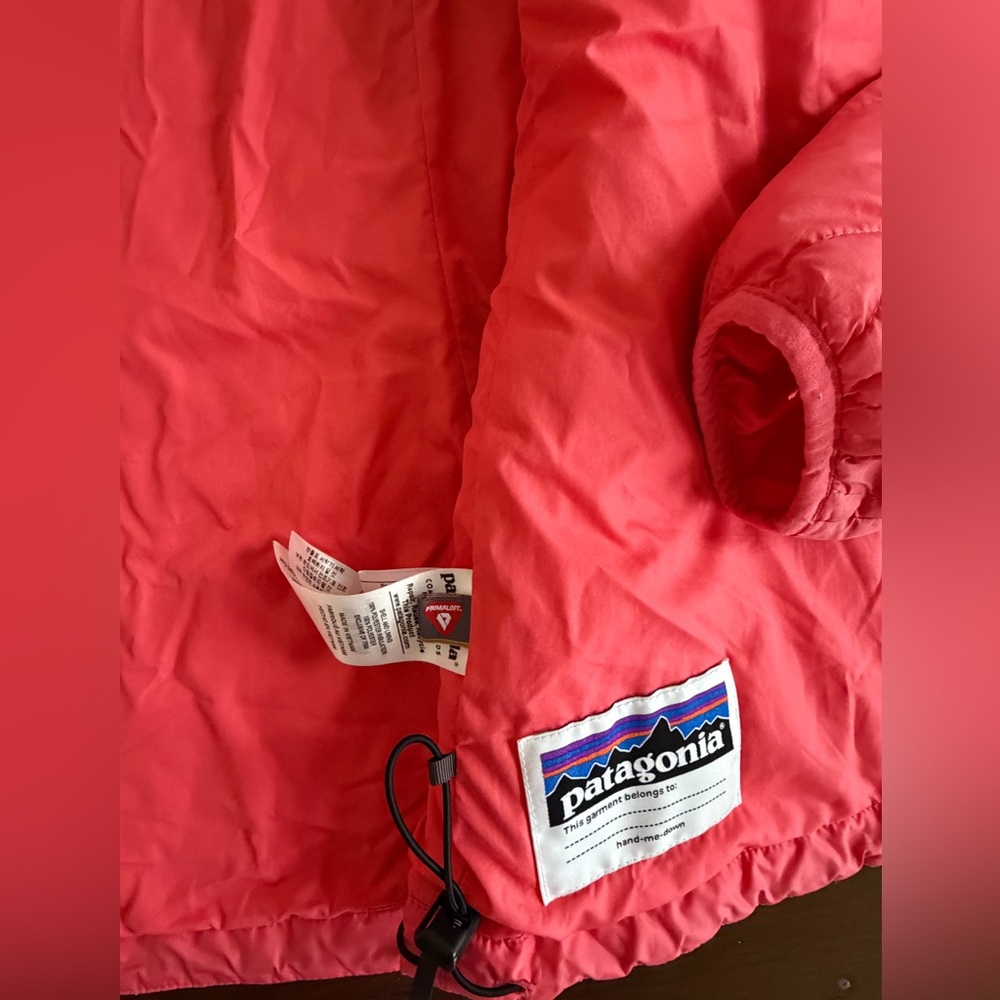 PATAGONIA Nanopuff Primaloft Puffer JACKET FuPink sz XXL 16-18kids - Picture 10 of 12